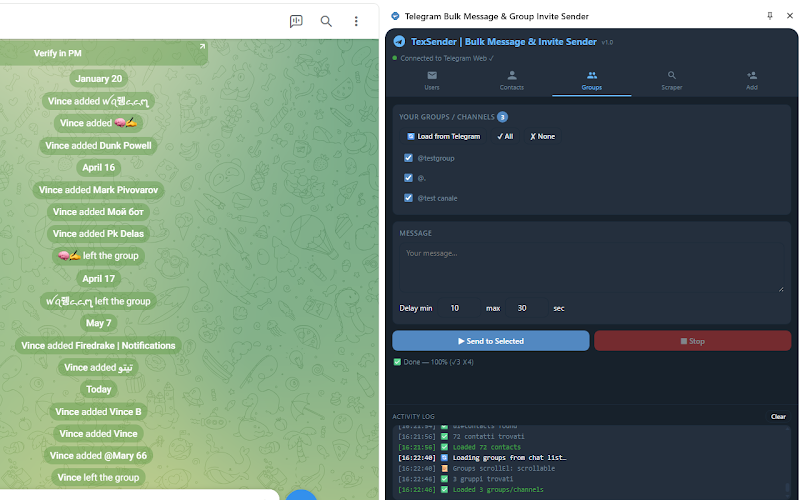 TexSender for Chrome – Tab envio para grupos